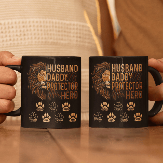 Husband Daddy Protector Hero Custom 3D Inflated Effect Printed Mug