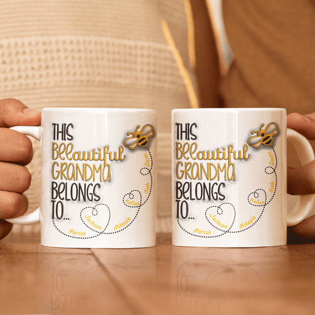 BEEautiful Grandma Custom 3D Inflated Effect Printed Mug