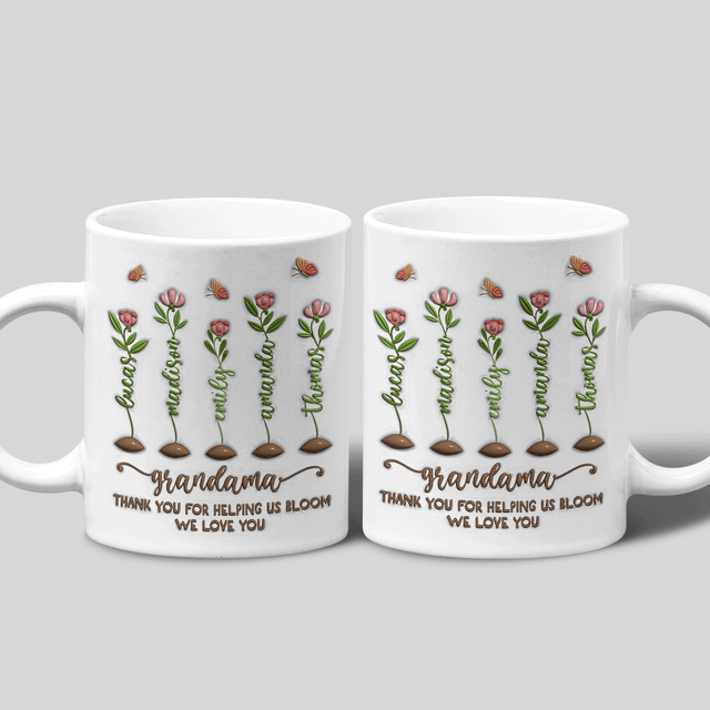 Grandma Garden Custom 3D Inflated Effect Printed Mug