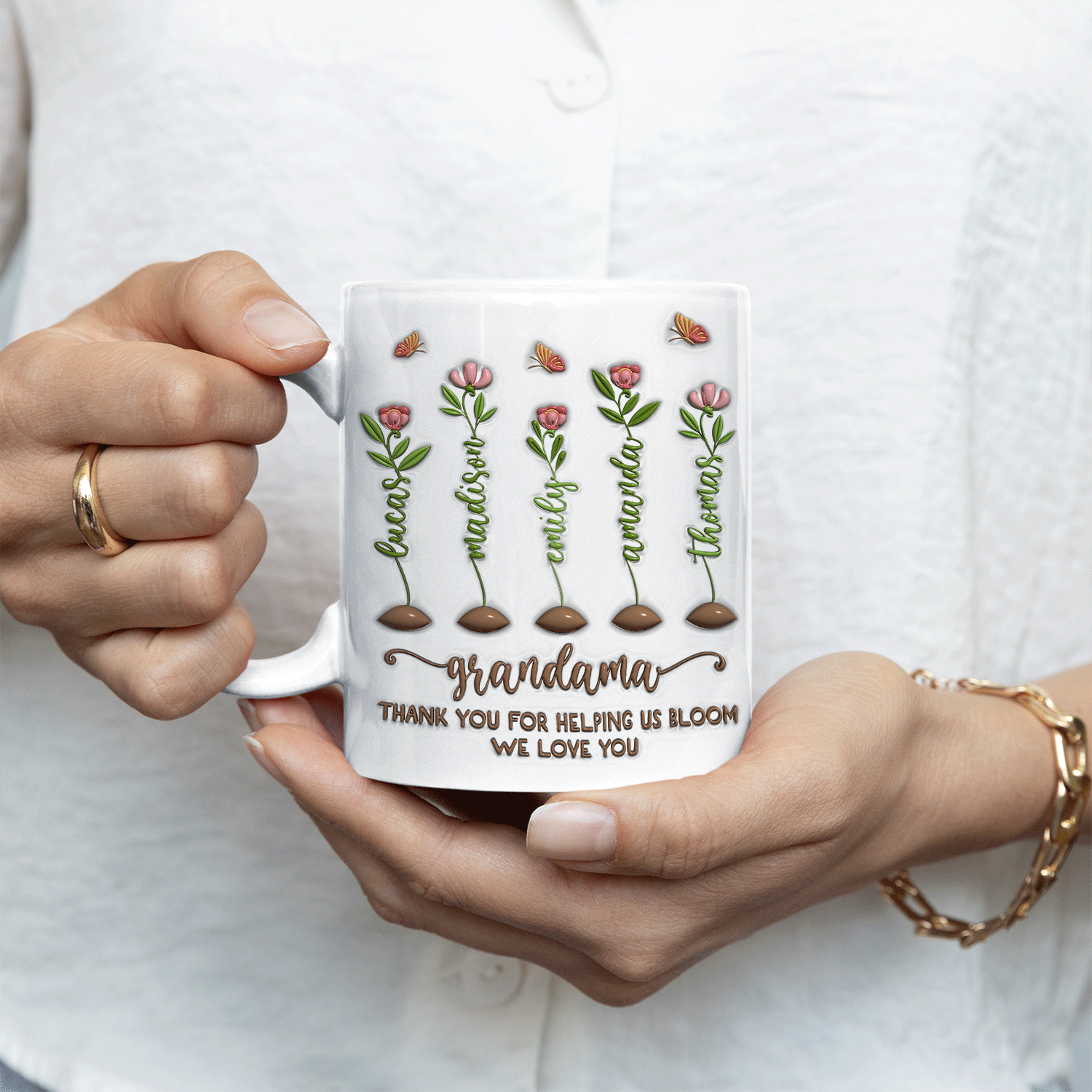 Grandma Garden Custom 3D Inflated Effect Printed Mug