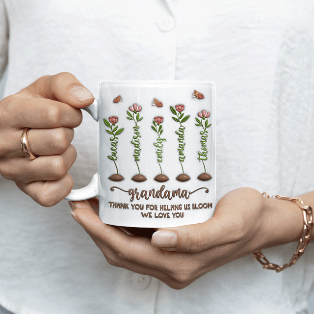 Grandma Garden Custom 3D Inflated Effect Printed Mug