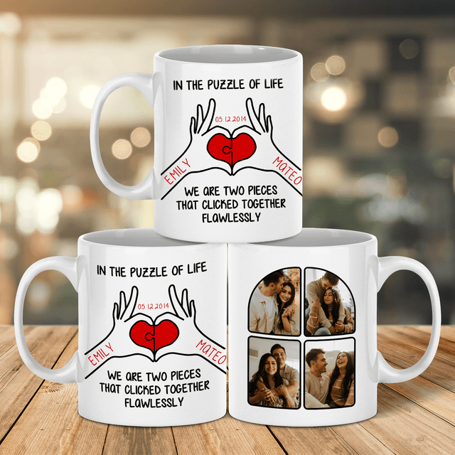 Two Pieces Clicked Together Custom 3D Inflated Effect Printed Mug