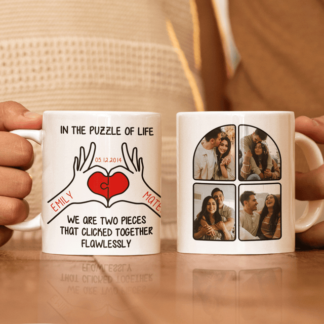 Two Pieces Clicked Together Custom 3D Inflated Effect Printed Mug