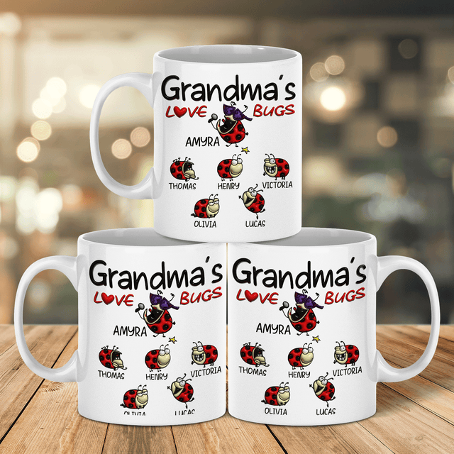 Grandma's Love Bugs Custom 3D Inflated Effect Printed Mug