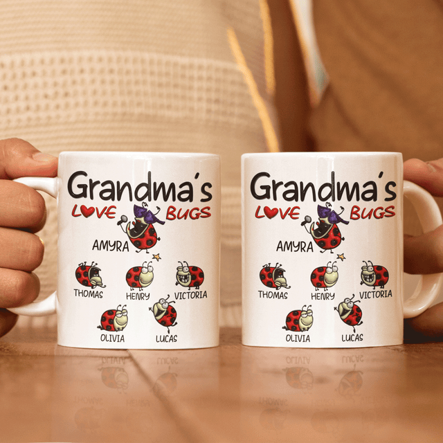 Grandma's Love Bugs Custom 3D Inflated Effect Printed Mug