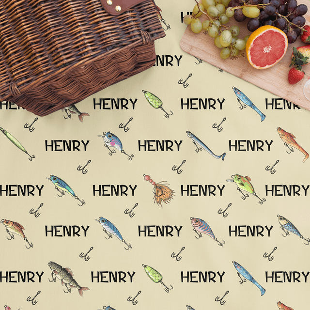 Personalized Fishing Picnic Blanket