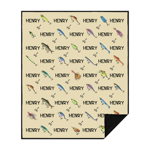 Personalized Fishing Picnic Blanket