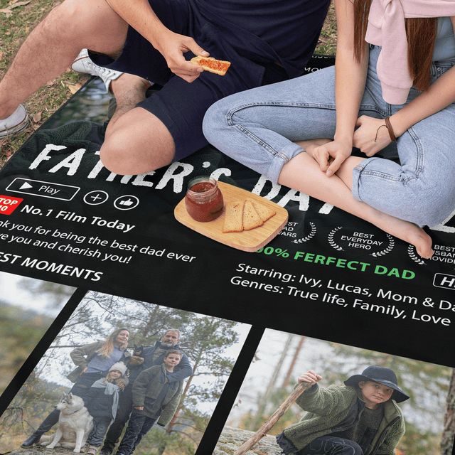 Dadflix Custom Picnic Blanket