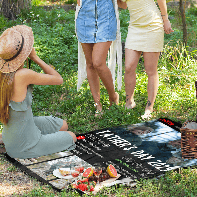 Dadflix Custom Picnic Blanket