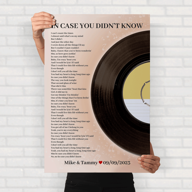 Personalized Favorite Song Lyrics, Sandy Framed Art Print