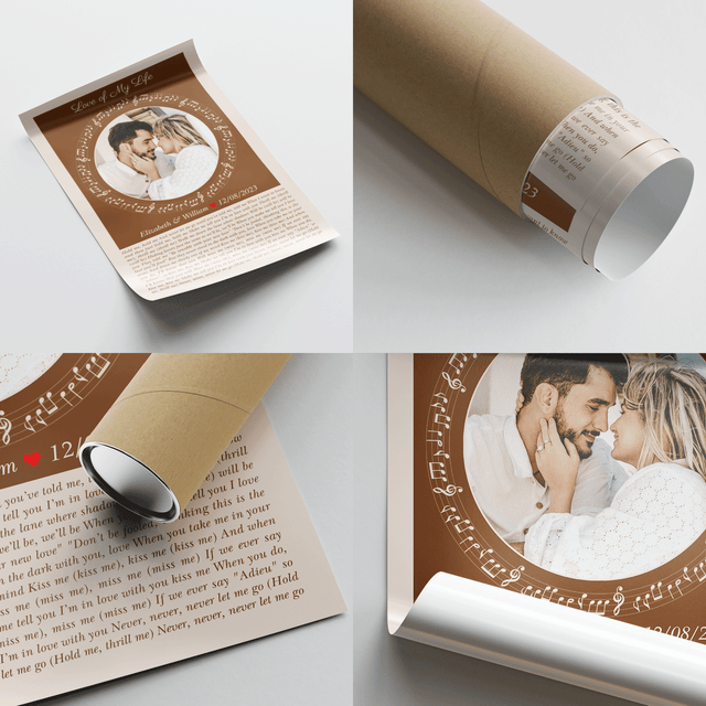 Circular Photo Sandy Framed Art Print, Custom Song Lyrics & Name