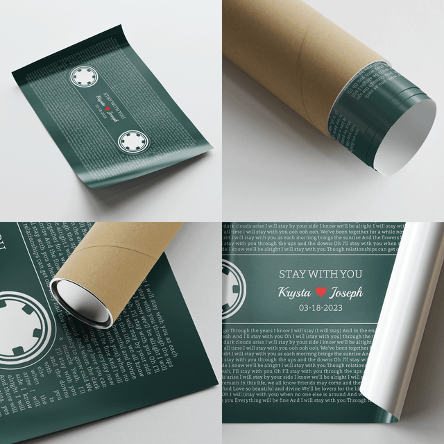 Forest Green Retro Cassette Tape Design, Personalized Song Lyrics Framed Art Print