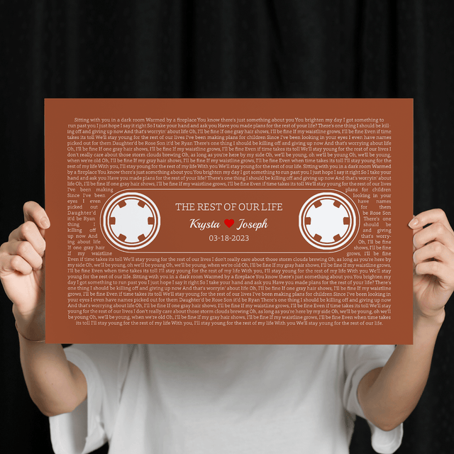 Orange Retro Cassette Tape, Personalized Song Lyrics Framed Art Print