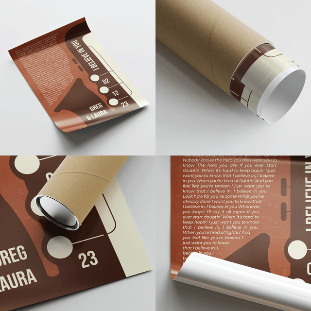 Vintage Orange Saxophone Design Framed Art Print, Custom Song Lyrics