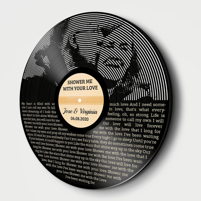 Custom Song Lyrics, Portrait From Photo, Painting Art, Customizable Song Name And Text Round Wood Sign