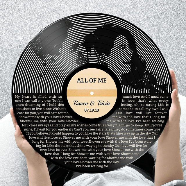 Custom Song Lyrics, Portrait From Photo, Painting Art, Customizable Song Name And Text Round Wood Sign