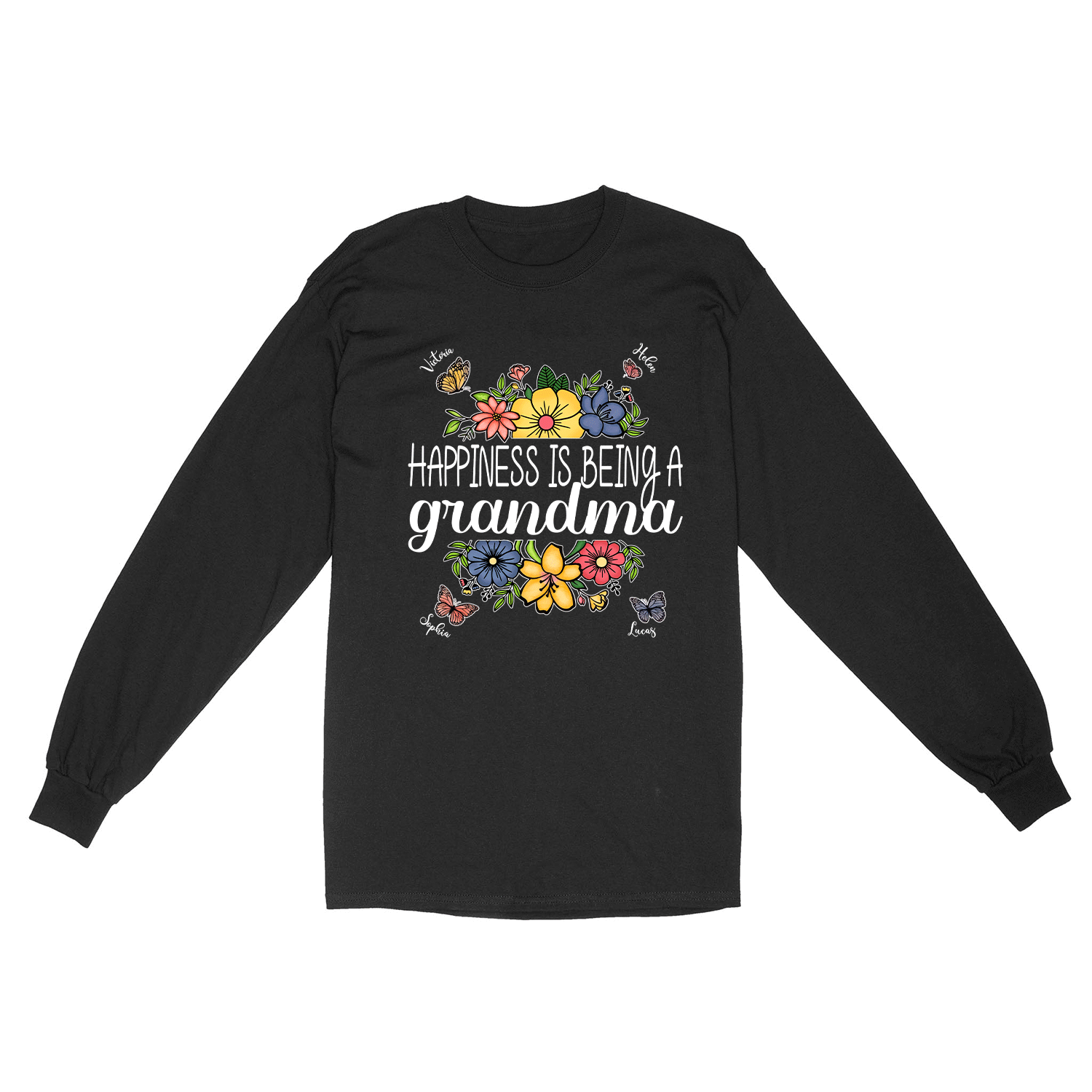 Personalized Floral Grandma Shirt