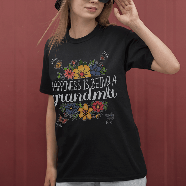 Personalized Floral Grandma Shirt