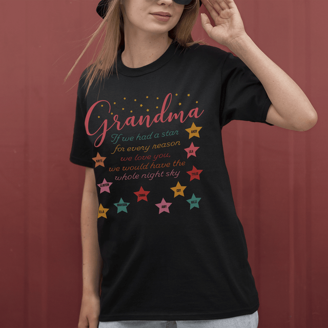Custom Grandma Star Design Shirt