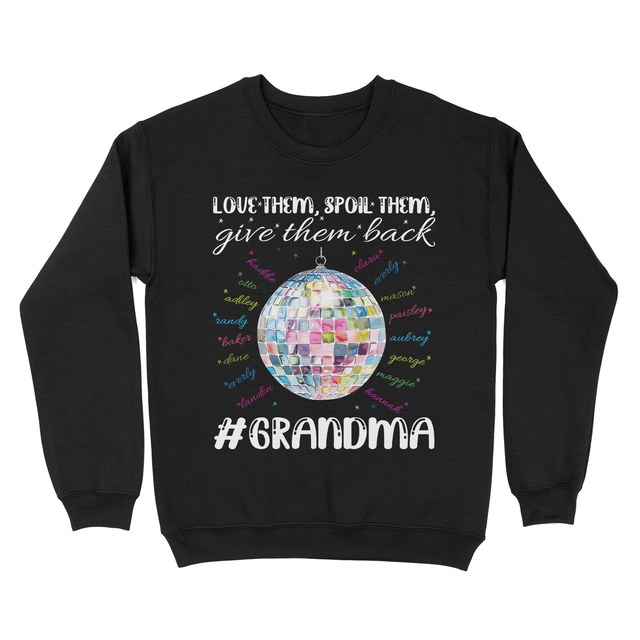 Personalized Grandma Disco Design Shirt
