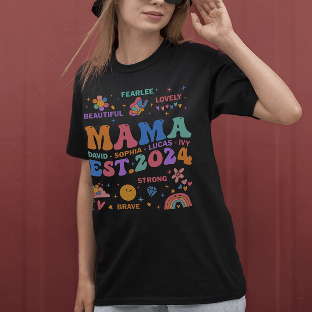 Personalized Mom Adjectives Shirt