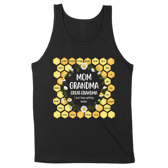 Custom Mom Grandma Great Grandma Honeycomb Design Shirt