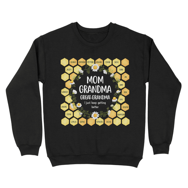 Custom Mom Grandma Great Grandma Honeycomb Design Shirt