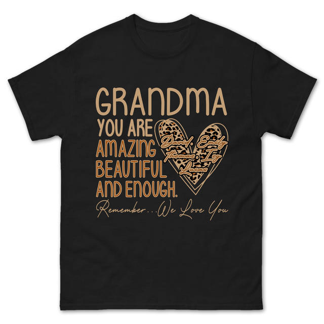 Personalized Grandma Heart Shirt