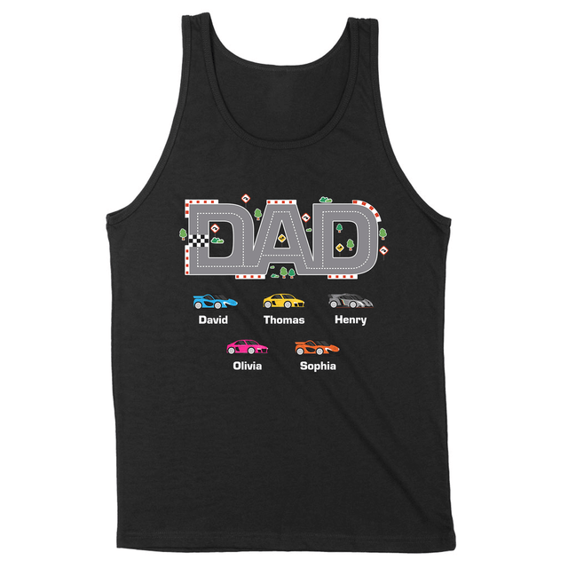 Personalized Racing Dad Car Design Shirt