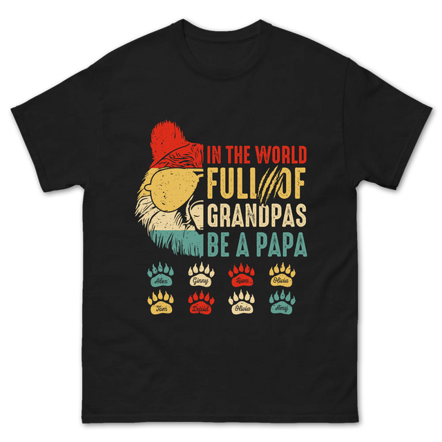 Personalized Papa Bear Design Shirt