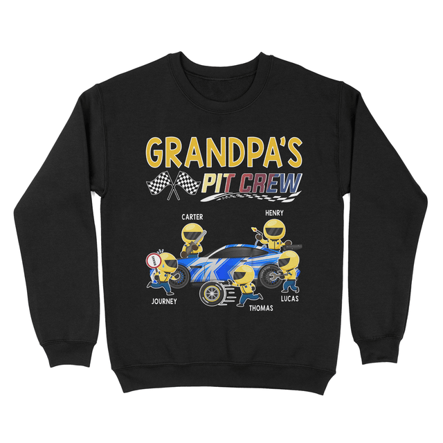 Personalized Grandpa Pit Crew Custom Children Name Shirt