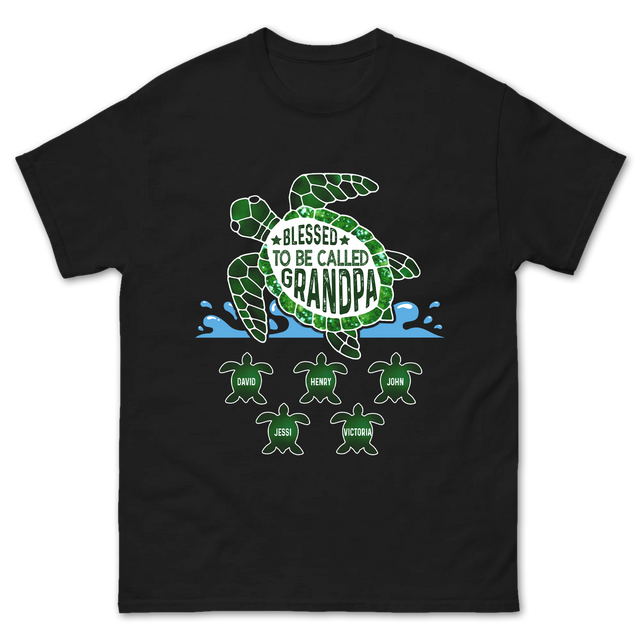 Personalized Grandpa Turtle Design Shirt