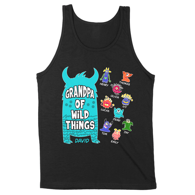 Custom Grandpa of Wild Things Monster Cartoon Design Shirt