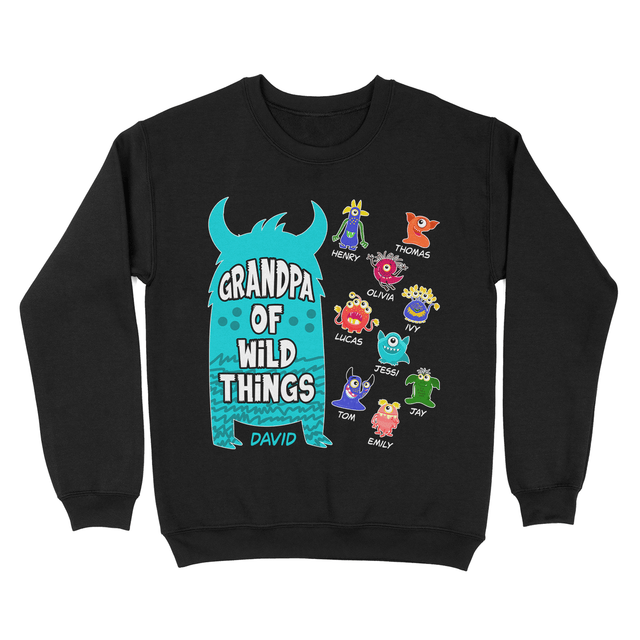 Custom Grandpa of Wild Things Monster Cartoon Design Shirt