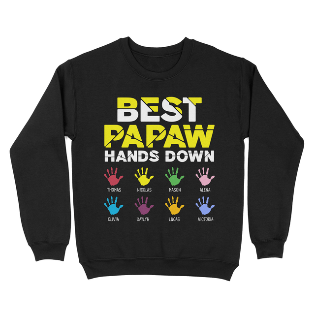 Custom Best Papaw Handprints Design Shirt