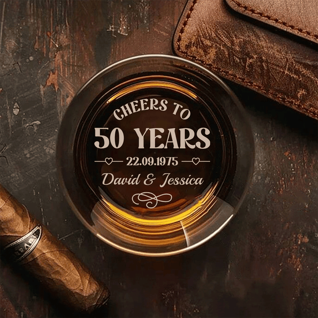 Cheers to 20 Years Personalized Engraved Whiskey Glass