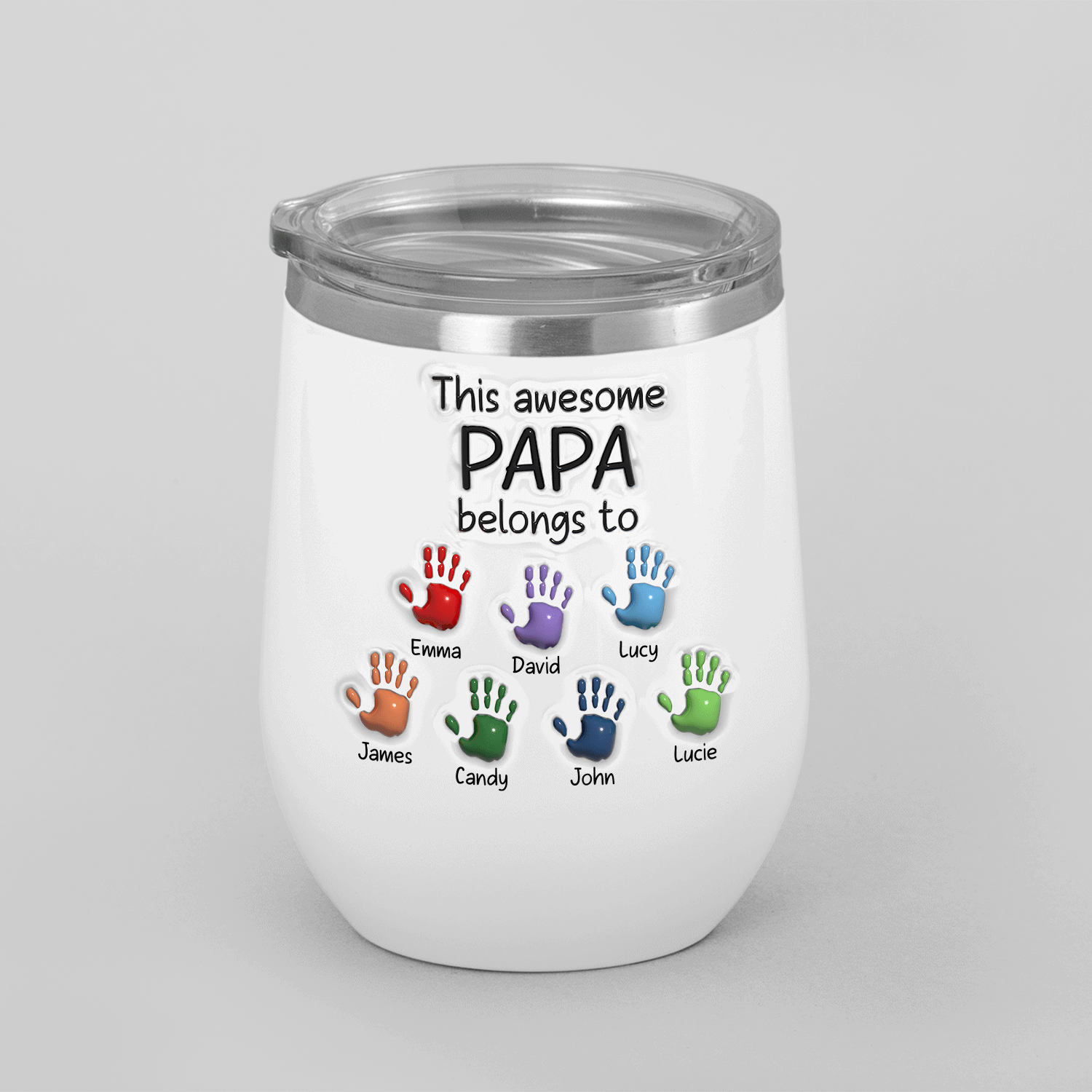 This Awesome Papa Belongs To Wine Tumbler