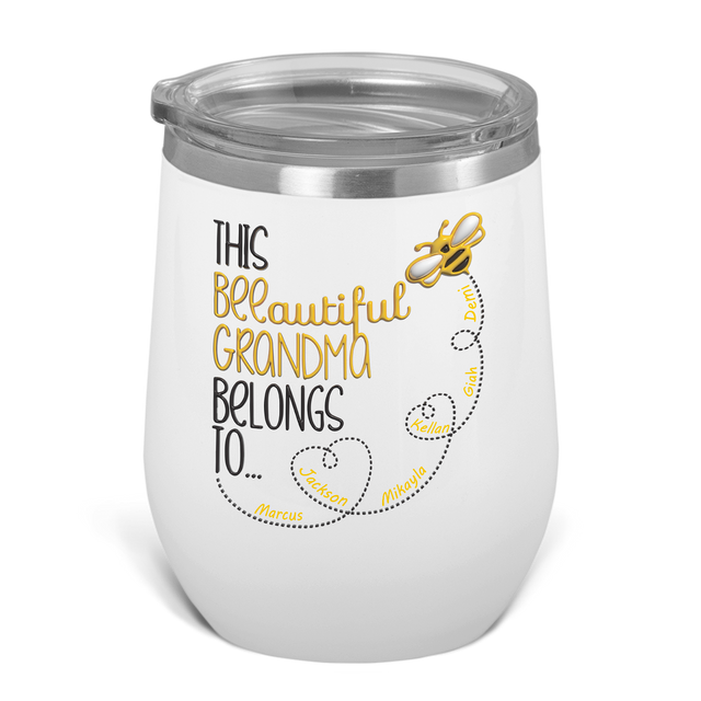 This BEEautiful Grandma Wine Tumbler