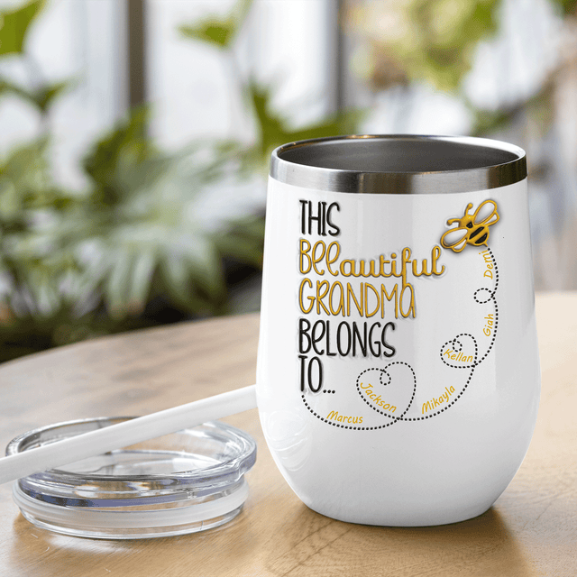 This BEEautiful Grandma Wine Tumbler