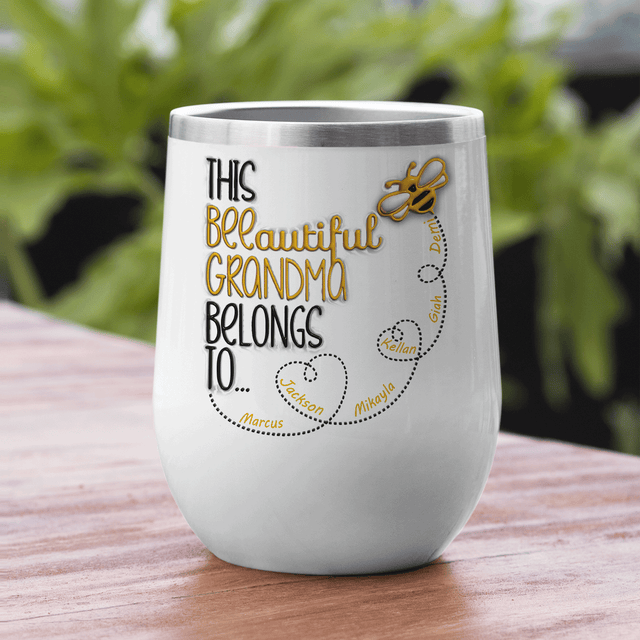 This BEEautiful Grandma Wine Tumbler