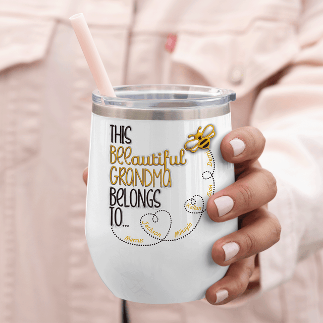 This BEEautiful Grandma Wine Tumbler