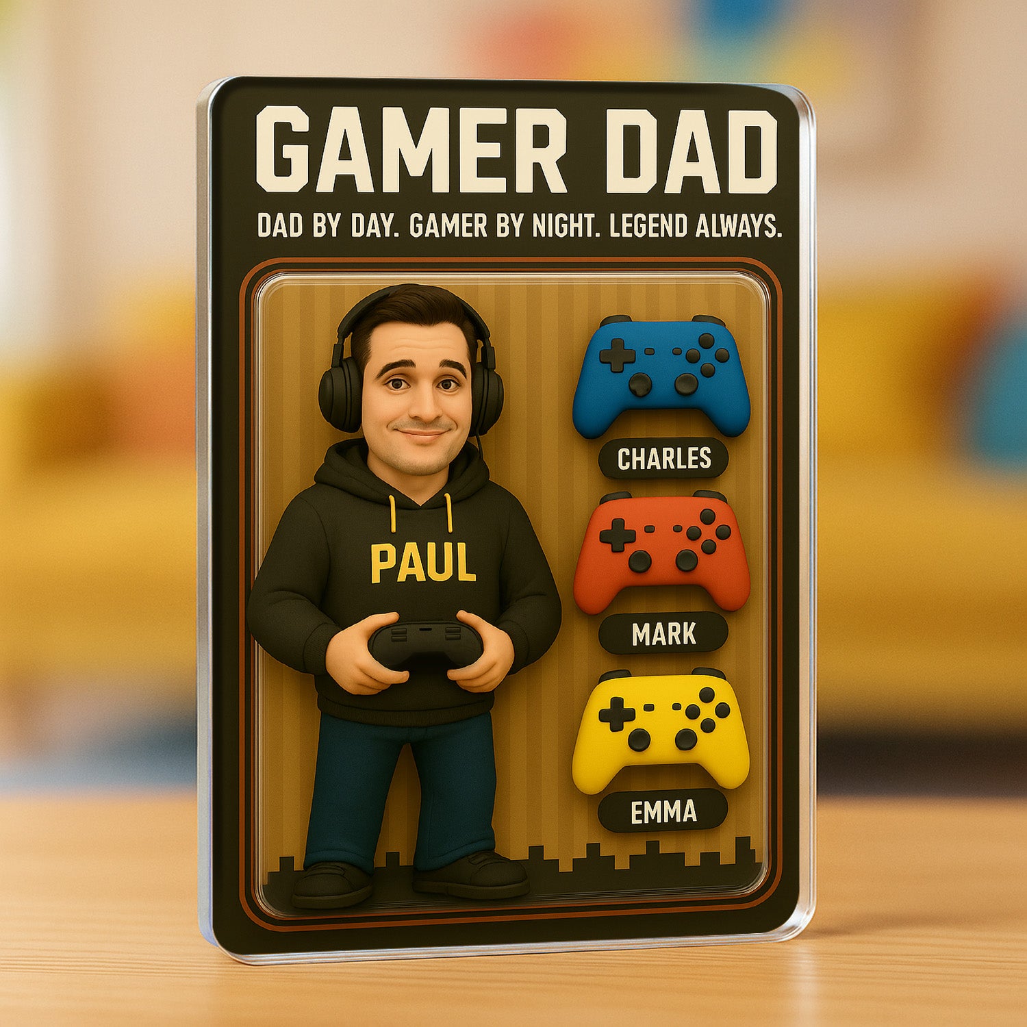 Gamer Dad Cooler - Personalized Acrylic Plaque