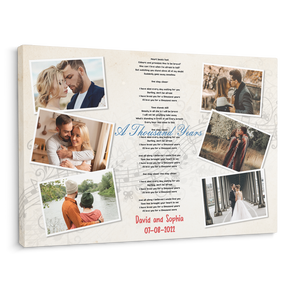 Custom Song Lyrics, Personalized Name And Text, Upload Photo, Canvas Wall Art