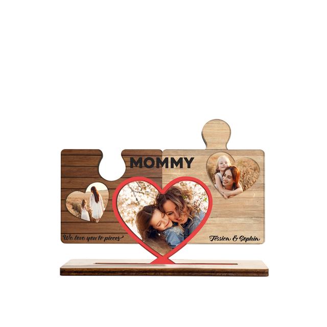 Custom Photo, Puzzle Shape, Wooden Plaque 3 Layers