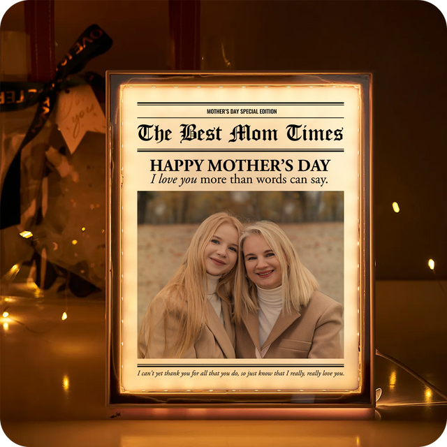 “The Best Mom Times” - Custom LED Mirror Frame Lamp