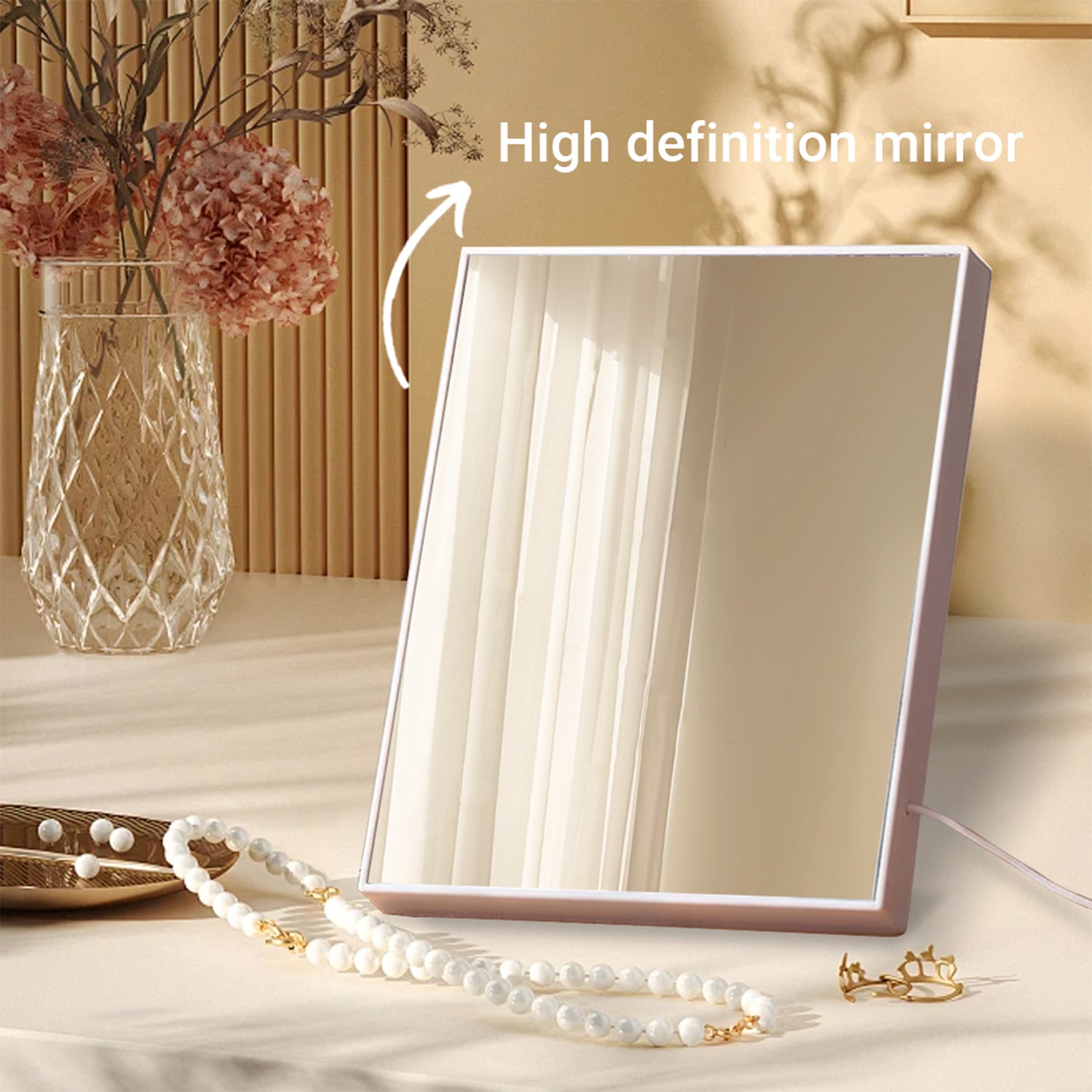 Custom LED Mirror Frame Lamp – Letter to Mom with Photo & Name