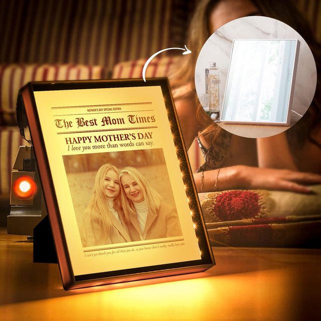 “The Best Mom Times” - Custom LED Mirror Frame Lamp