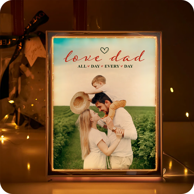 Custom LED Mirror Frame Lamp - Love All Day Every Day