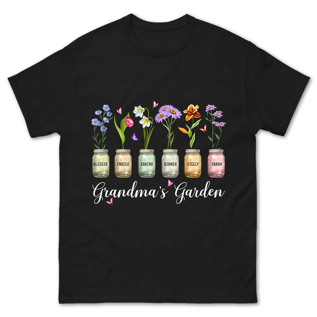 Personalized Grandma's Garden Flower Pot Custom Shirt