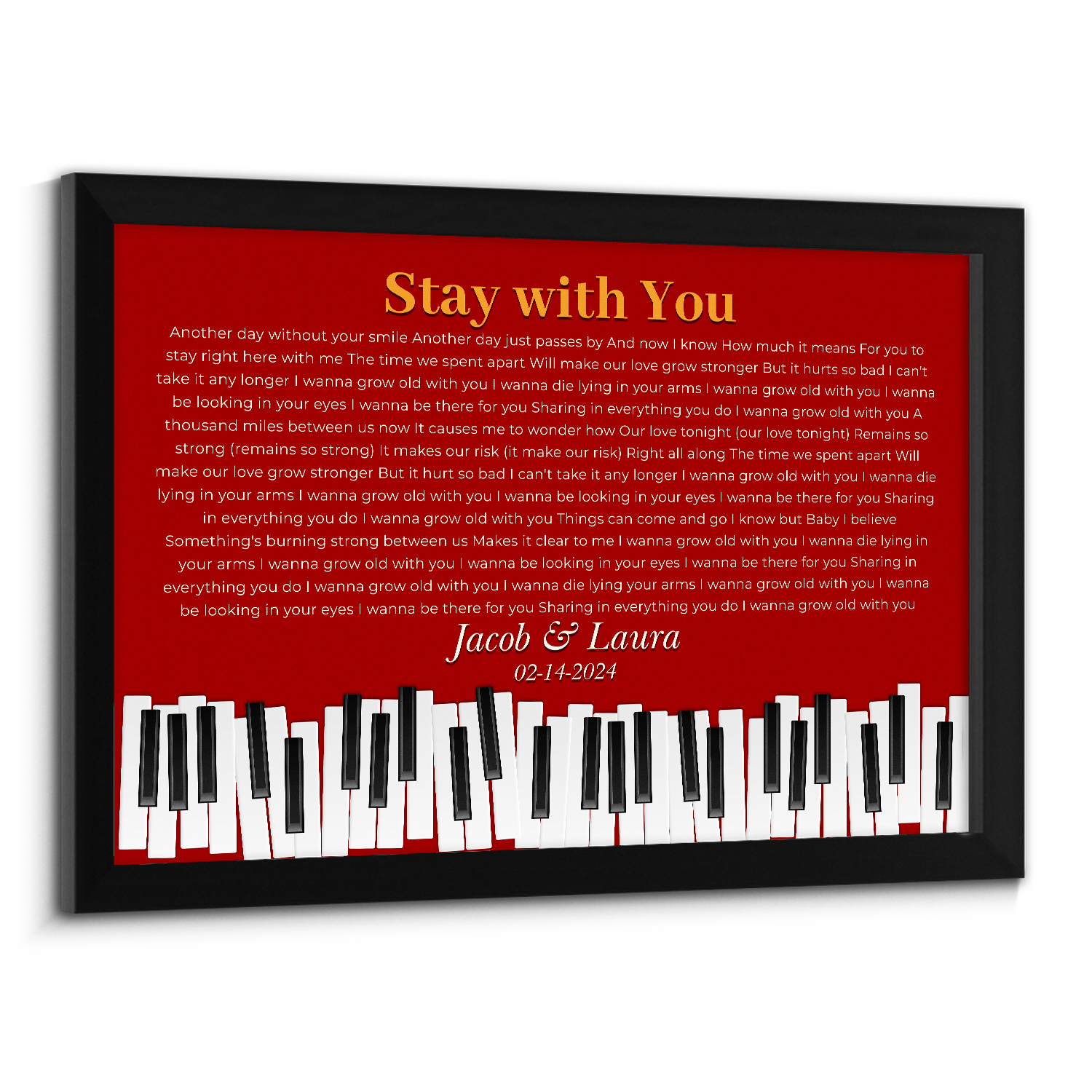 Custom Vintage Maroon Piano Design Framed Art Print